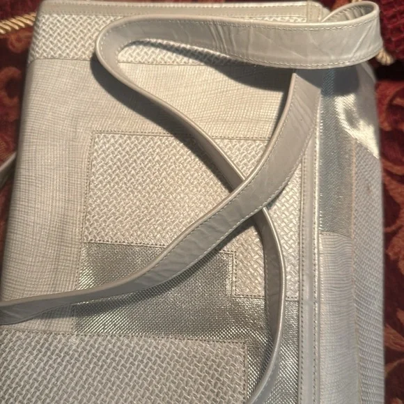 Stuart Weitzman Envelope Leather Purse! Original Blue storage bag included